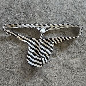 n2n bodywear swim thong, stripe (L)